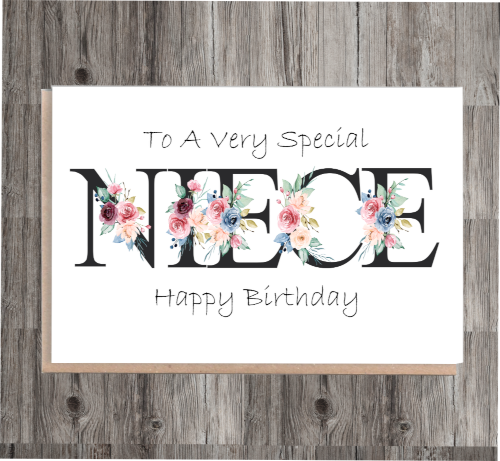 Special Niece Birthday Card, Card for Niece, Birthday Card